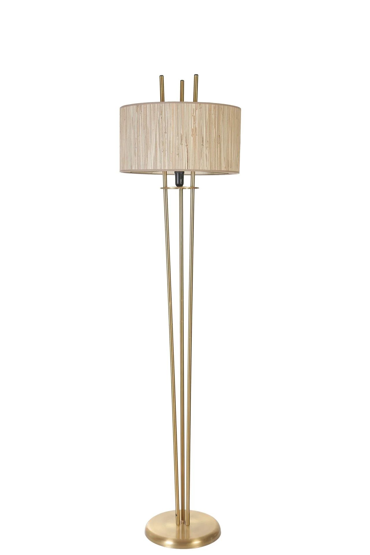 Belen Eskitme Silindir Bambu 09 Abajurlu Lambader