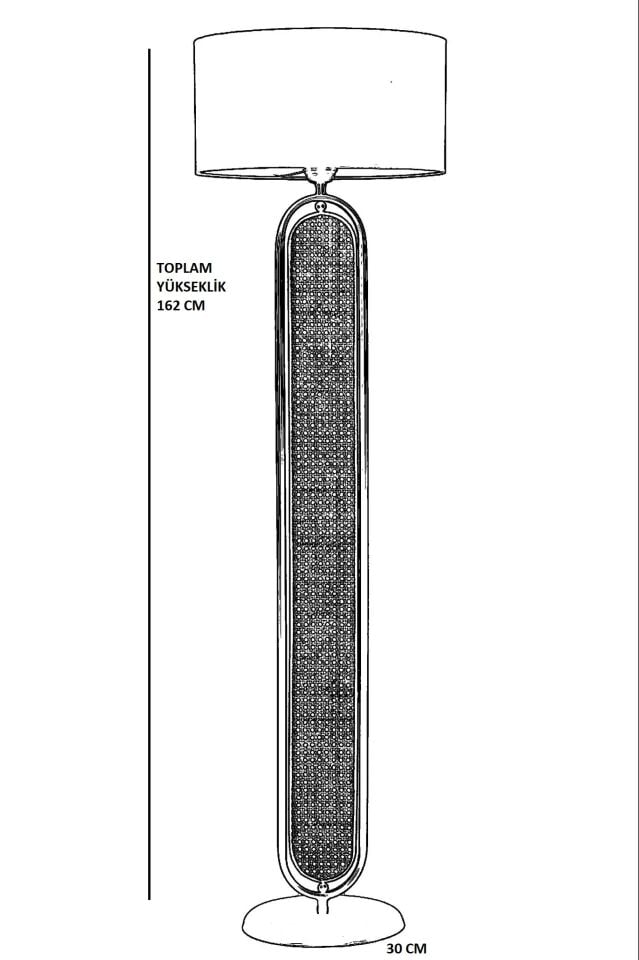 Belinda Siyah Silindir Renkli Lambader