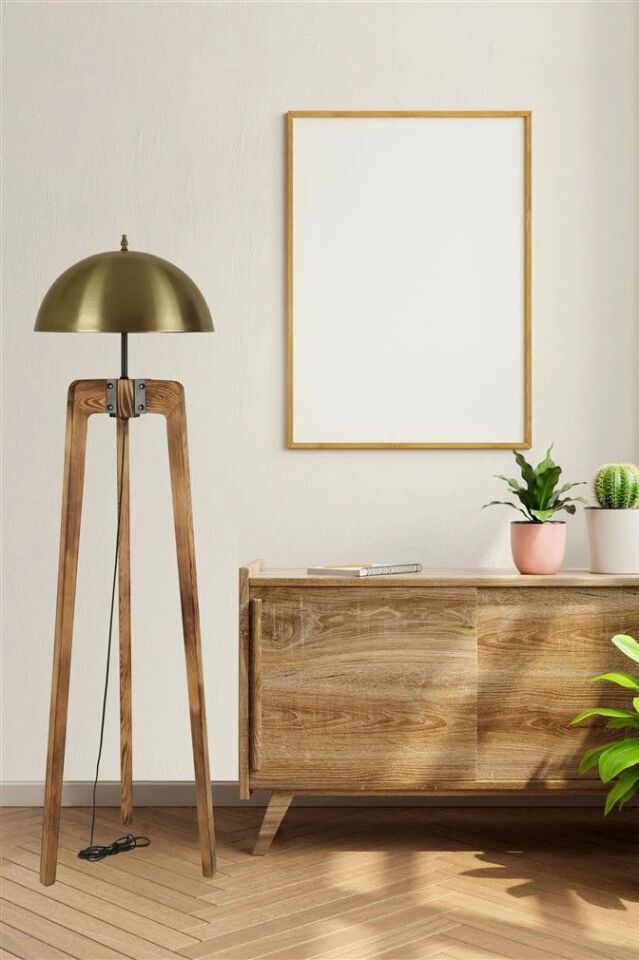 Çağla Yanık Eskitme Büyük Retro Başlıklı Lambader