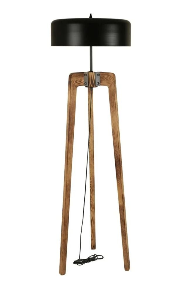 Çağla Yanık Siyah Büyük Retro 8 Başlıklı Lambader