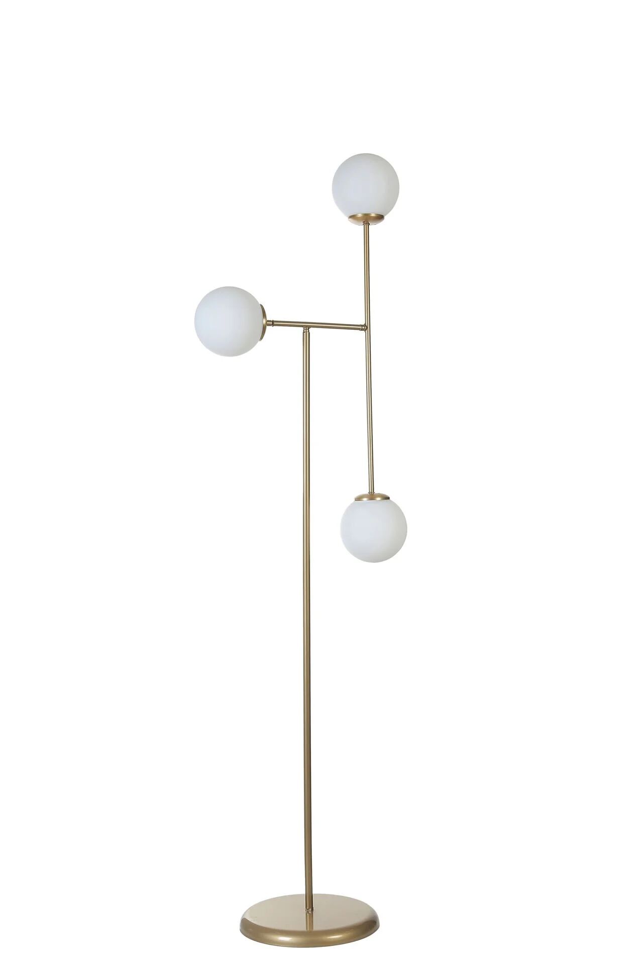 Favori 3'lü Eskitme Beyaz Camlı Lambader