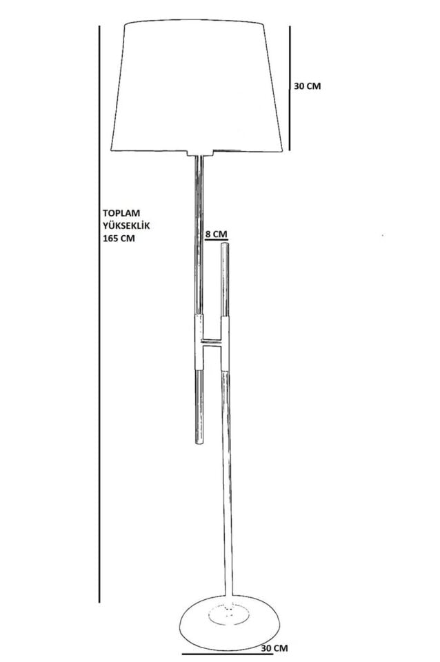 Felix Siyah Piramit Hasır Siyah Abajurlu Lambader