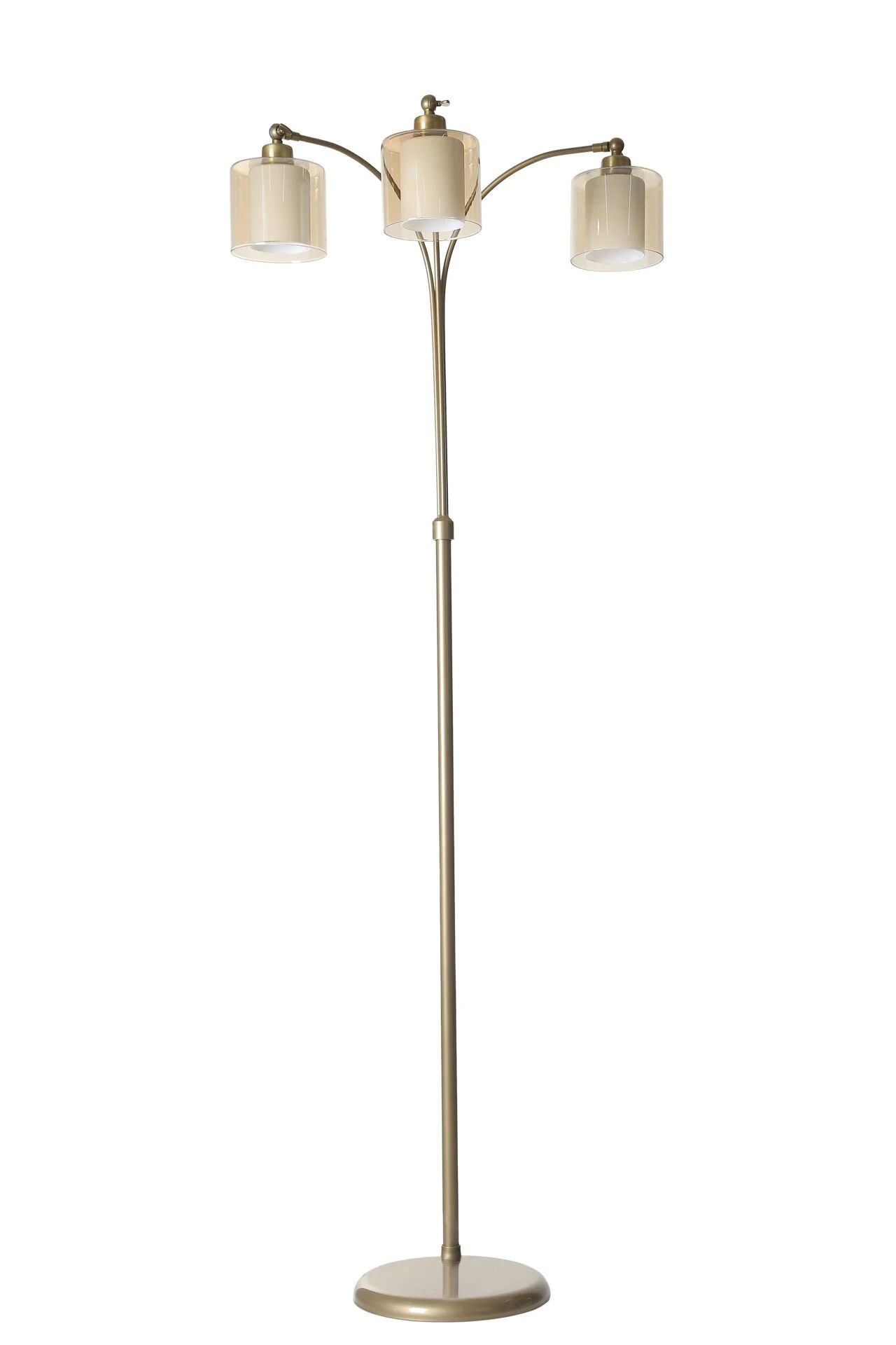 Gonca 3'lü Eskitme Bal Camlı Lambader