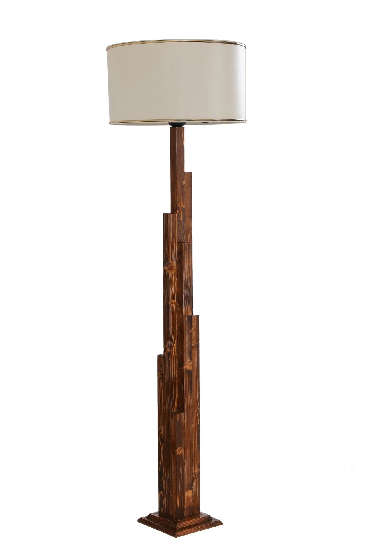 Kule Ceviz Silindir Finli Krem Erkametli Lambader